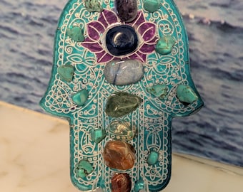 Hamsa Chakra Resin Art - Double Sided