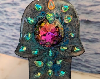 Hamsa Resin Art - Double sided