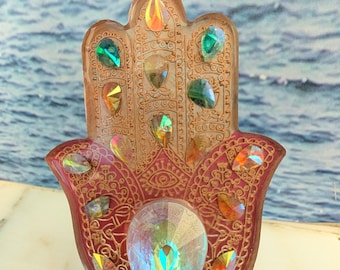 Hamsa Resin Art - Double sided