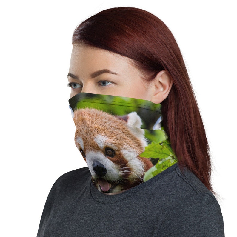 Red Panda Face Mask / Zoo Animal Neck Gaiter / Cute Wildlife | Etsy