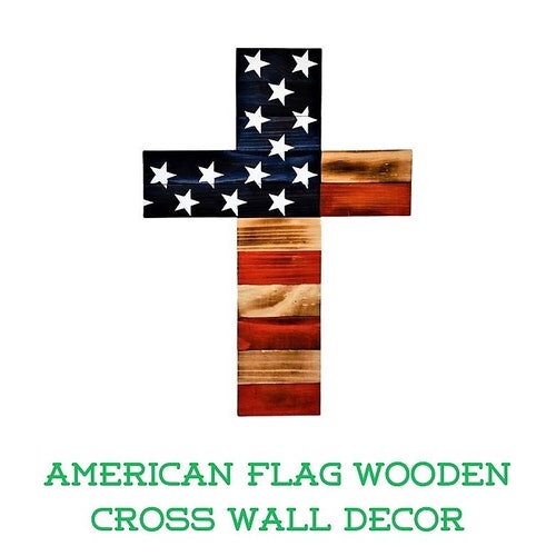 Wooden Flag Cross Etsy