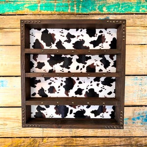 Belt Buckle Display / Faux Cowhide Background