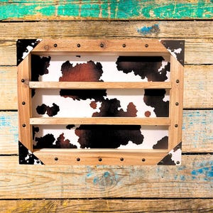 Belt Buckle Display / Faux Cowhide Background