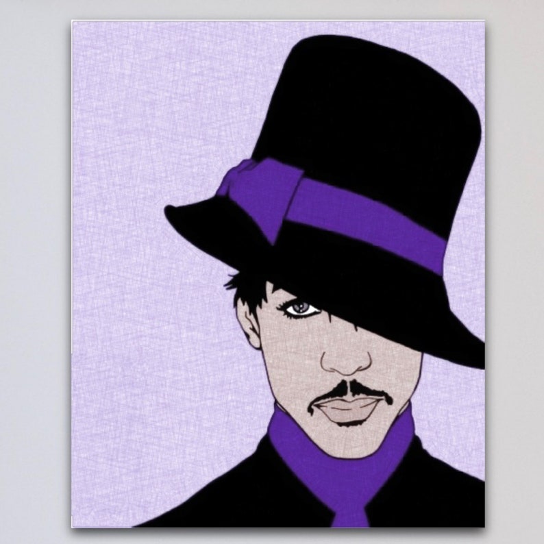 Prince paint and sip pre drawn canvas purple rain diy etsy