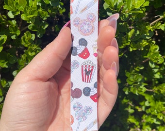 Magical Mouse Snacks Glitter Fob Keychain | Wristlet | Lanyard