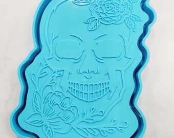 Skull and Flower Tray Mold