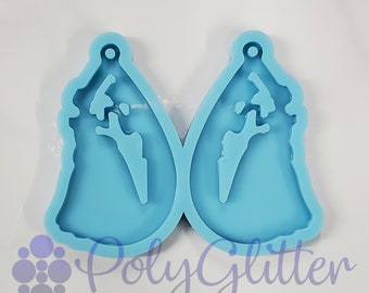 Princess Dangle Earring Mold Style 3