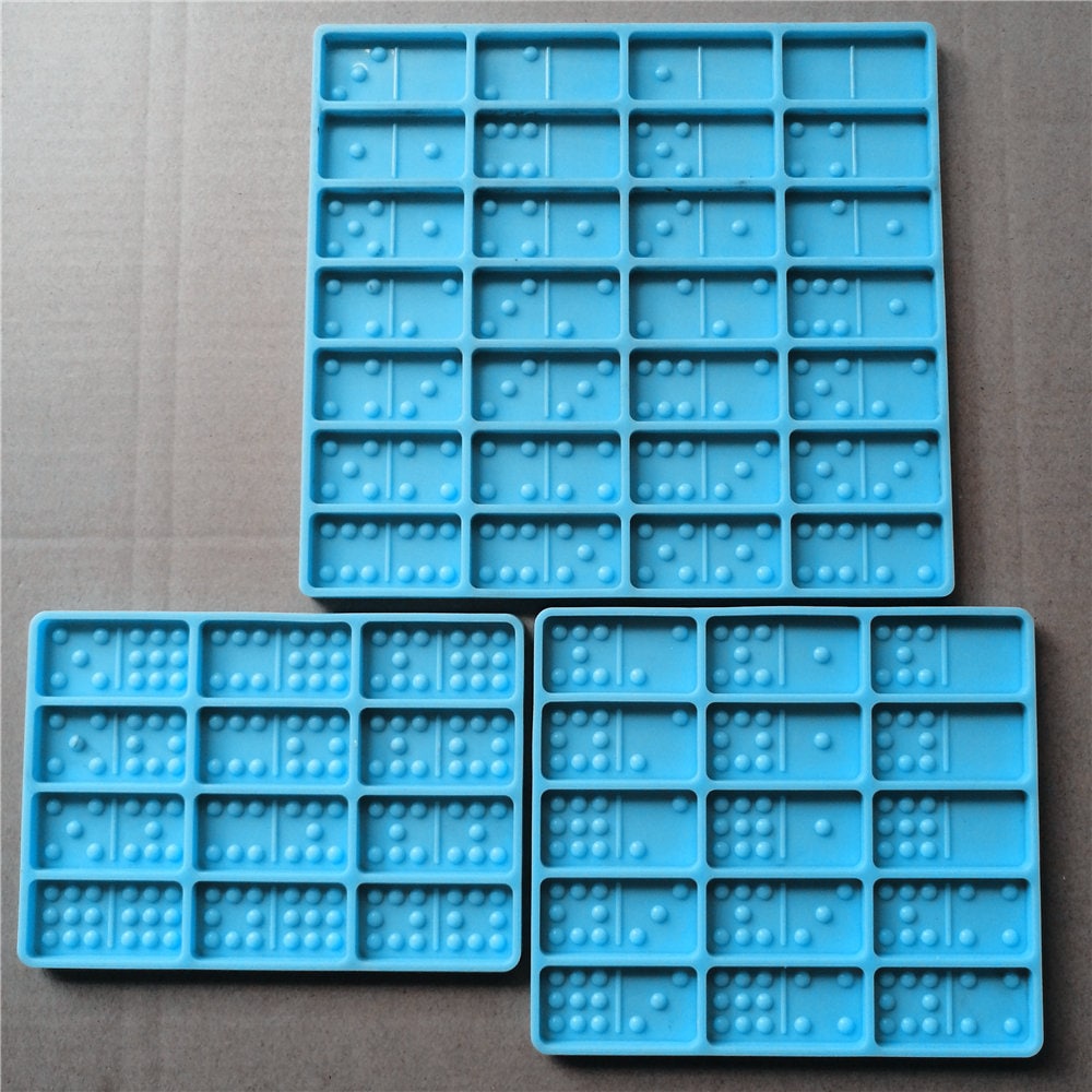 ResinWorld Silicone Domino Molds for Resin Casting, Double Six