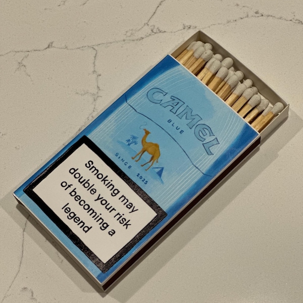 Camel Blue Matchbox - Cigarette style - Art print
