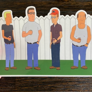King of the Hill Guys by Fence Transparent Sticker