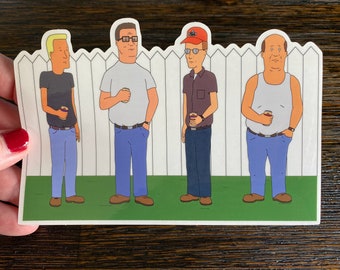 King of the Hill Guys by Fence Transparent Sticker