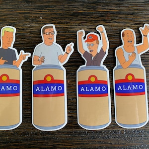 Alamo Beer King of the Hill Character Stickers