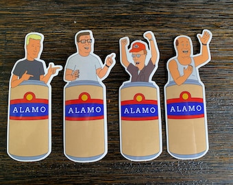 Alamo Beer King of the Hill Character Stickers