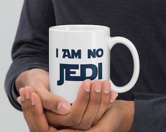 Minimalist Ashoka Tano I Am No Jedi White Glossy Mug