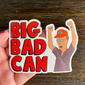Alamo Beer King of the Hill Big Bad Can Stickers