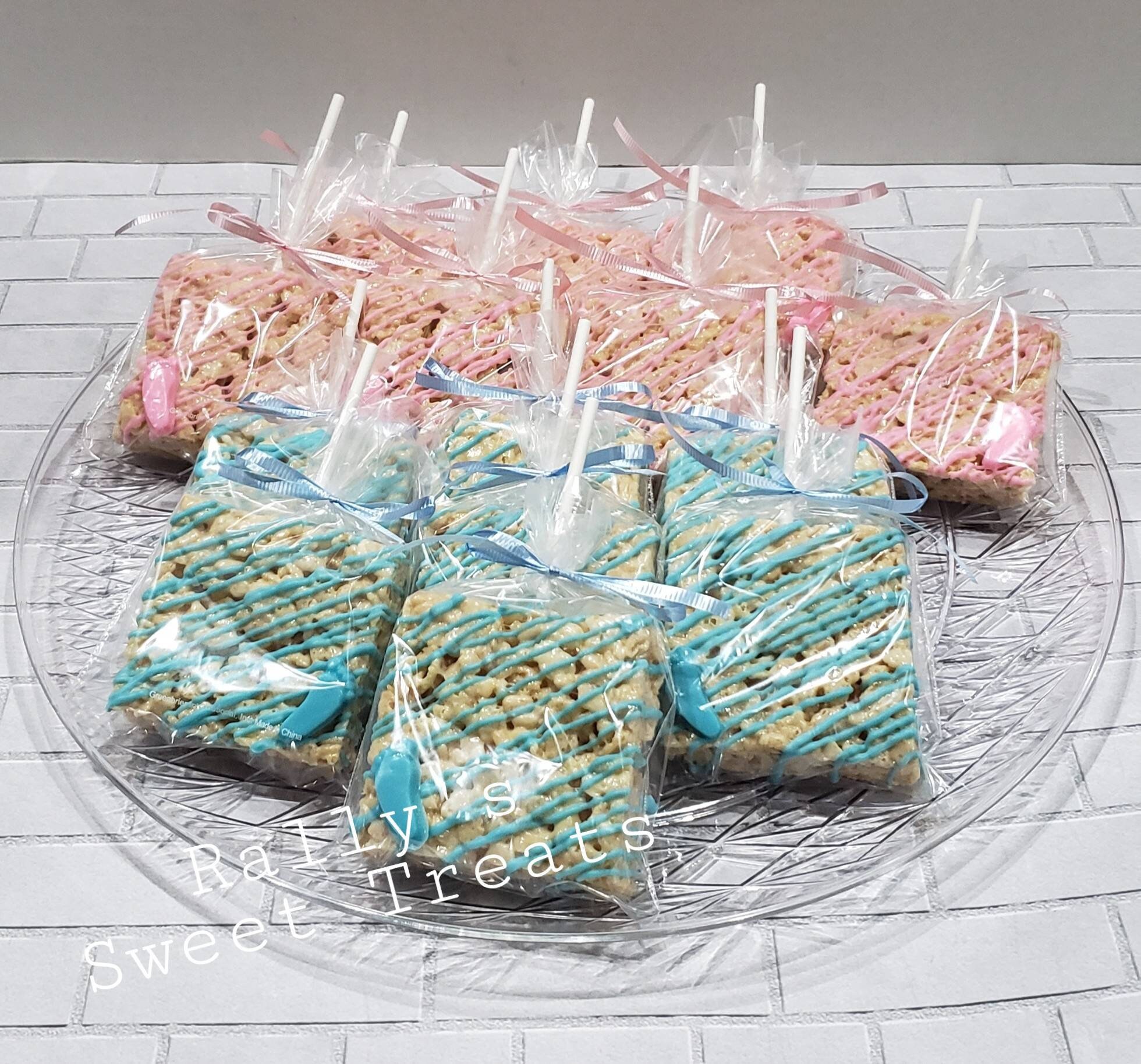 Favors Baby Shower Rice Krispie Treats Etsy