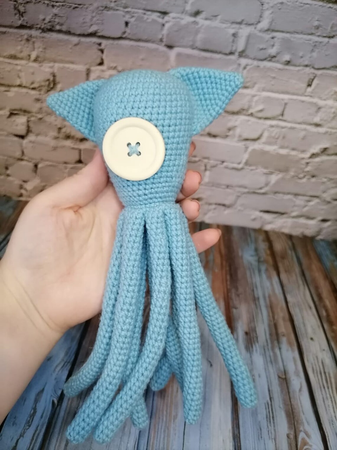 Crochet toy octopus Coraline.One-eyed octopus.knitted | Etsy