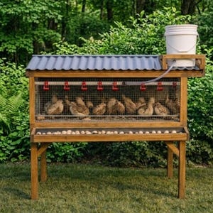 Ritningslinje för 1,8 meter vaktelbur: Ritningar för upphöjda burar för hemmabruk (digital nedladdning)