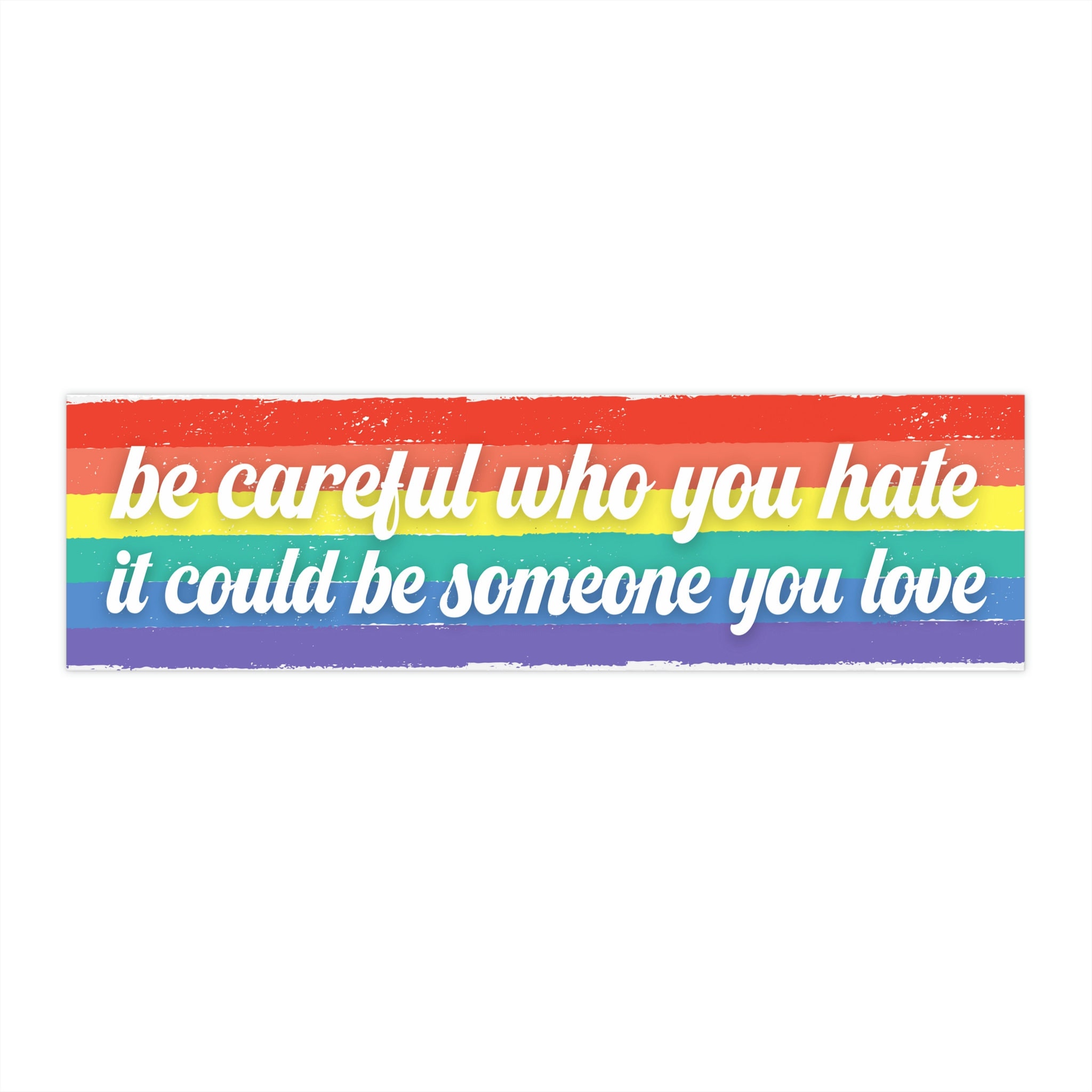 Adesivo Paraurti 10x3 Pollici – VA TUTTO BENE – Tolleranza, LGBT, Supporto Gay, Alleato – Crazy Sticker Guy