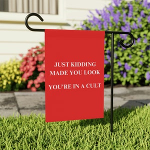 MAGA Is A Cult Yard Flag Liberal Democrat Lawn Sign Trump Criminal Pro Choice Justice Garden Banner Bunting House Garden Decor Jack Smith