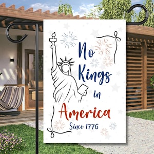 Garden Banner, Anti MAGA FDT No Kings Leftist Liberal Yard Flag Political Sign, House Banner, Outdoor Sign, Activist Flag, Protest Sign