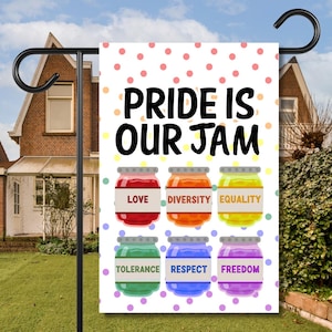 Pride Garden Banner, Celebrate Love, Equality and Diversity, Yard Decoration for LGBTQ+ Pride, Colorful Outdoor Decor