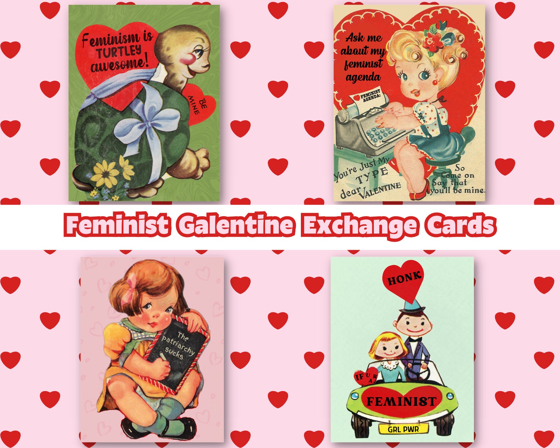 Precious 1950's Vintage Mid-Century Retro Valentine's Day Cards for Wo -  swirly-world-design