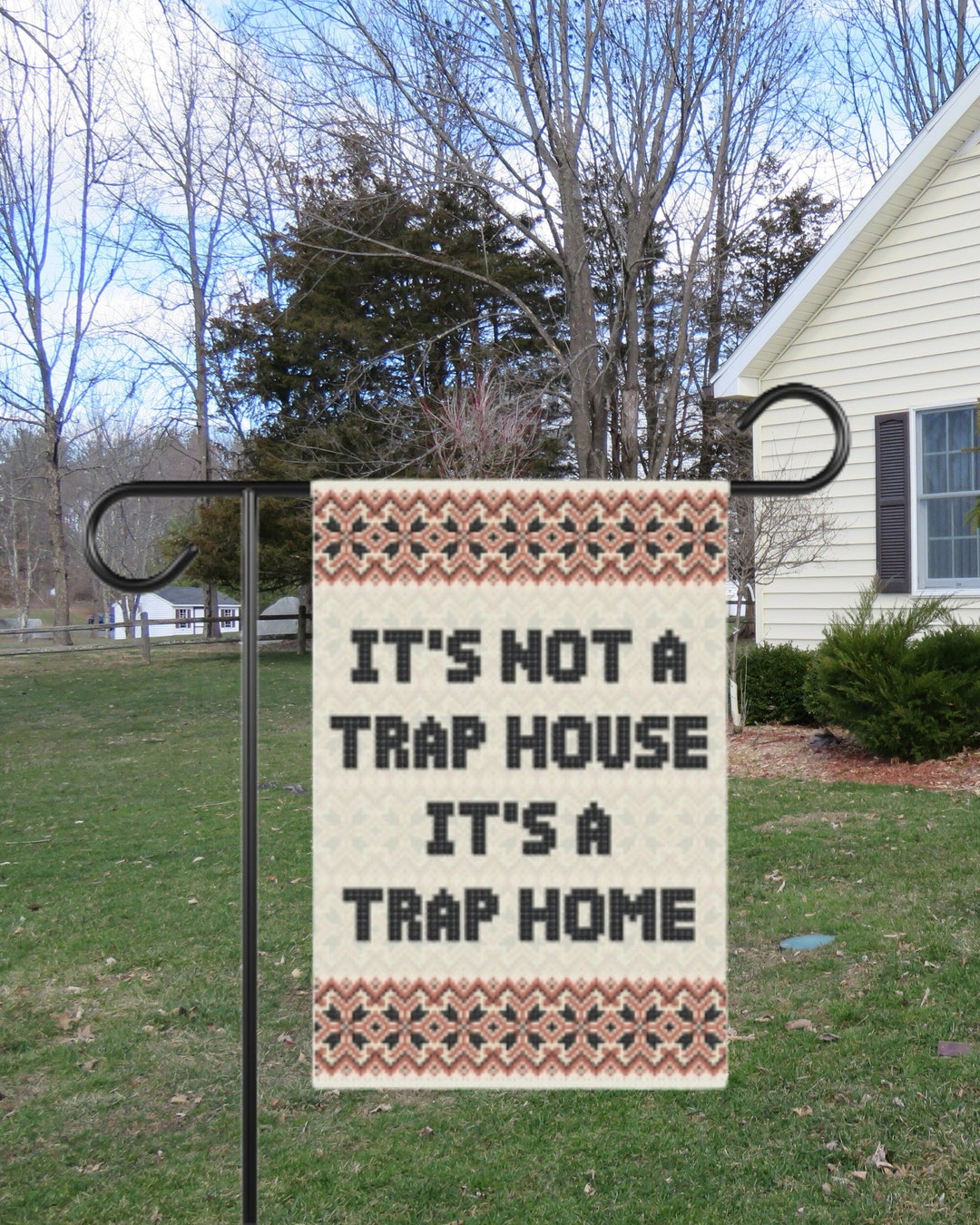 It's Not A Trap House Home Yard Flag Rap Hip Hop Music