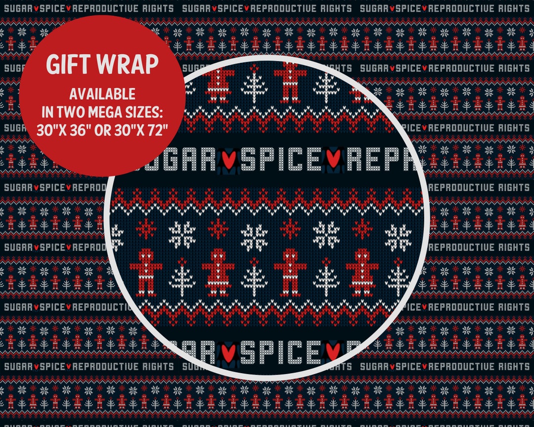 Reproductive Rights Wrapping Paper Feminist Liberal Christmas Gift Wrap ...