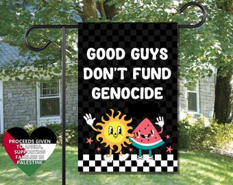 Free Palestine Yard Flag: Groovy Ceasefire Now Garden Decor