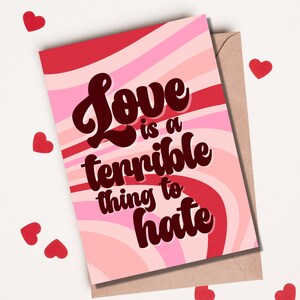 Love is Love Say Gay Protect Trans Kids Pronombres Matter Bi Mine No H8 Lesbian Bi LGBTQ Valentines Galentine Pride Groovy Retro Heart Card