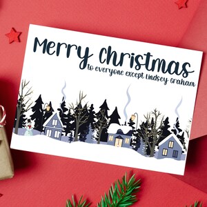 Joyeux Noël à tout le monde sauf Lindsey Graham Caroline du Sud Libéral démocrate Pro Choice Vote Blue Wave Leftist Holiday Greeting Card