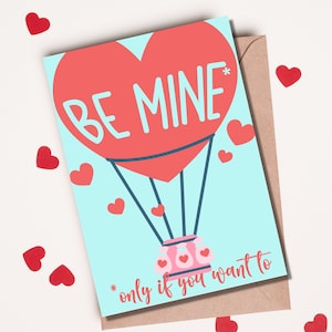 Sei mein, wenn du Anti-Valentinstag Galentine Feministische Frauen Ermächtigung Girl Power LGBTQ Freund-Liberal-Linken-Karten-Geschenk-Dekor wollen