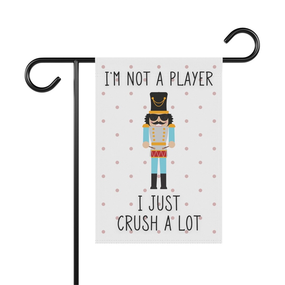 I'm Not A Player I Just Crush A Lot Garden Flag Funny Rap Lyrics