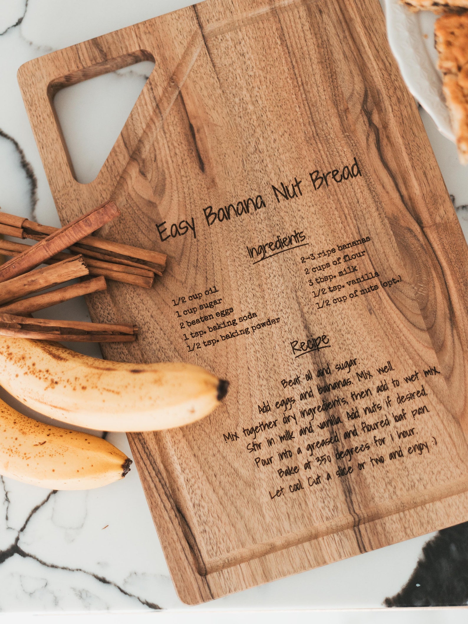 Large Recipe Cutting Board L Engraved Recipe L Mothers Day Etsy