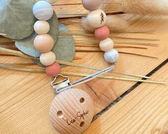 Pacifier chain | Laser engraving | Baby gift set | Birth gift set | customizable