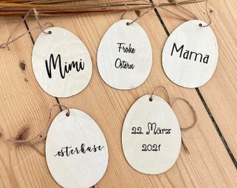 Easter pendant personalized with laser engraving | Wooden pendant | Easter decoration