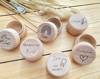 Milk tooth box | My first teeth | My first lock of hair | Tooth box | Storage box | personalized | Laser engraving