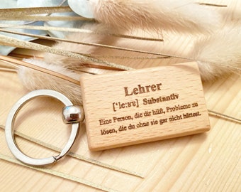 Keychain personalized with laser engraving | Wooden pendant