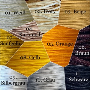 Armband personalisiert Makramee-Verschluss verstellbar individuell gestaltbar bunt-gold Bild 7