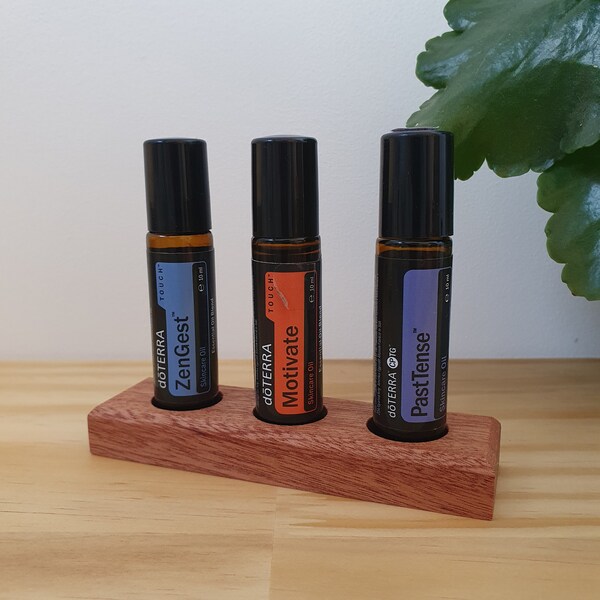 Essential Oil 10ml Holder In Oak or Sapele Handmade Storage dōTERRA display