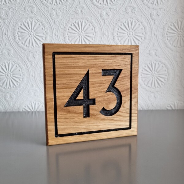 Wooden House Numbers Etsy UK
