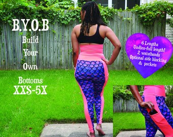 Women's Leggings PDF Pattern: Shorts, Capri, Undies, Pockets (XXS-5X)