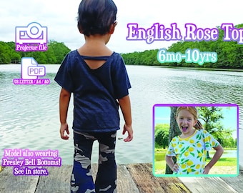 Kid's Flutter Sleeve Top Sewing Pattern (Digital PDF)