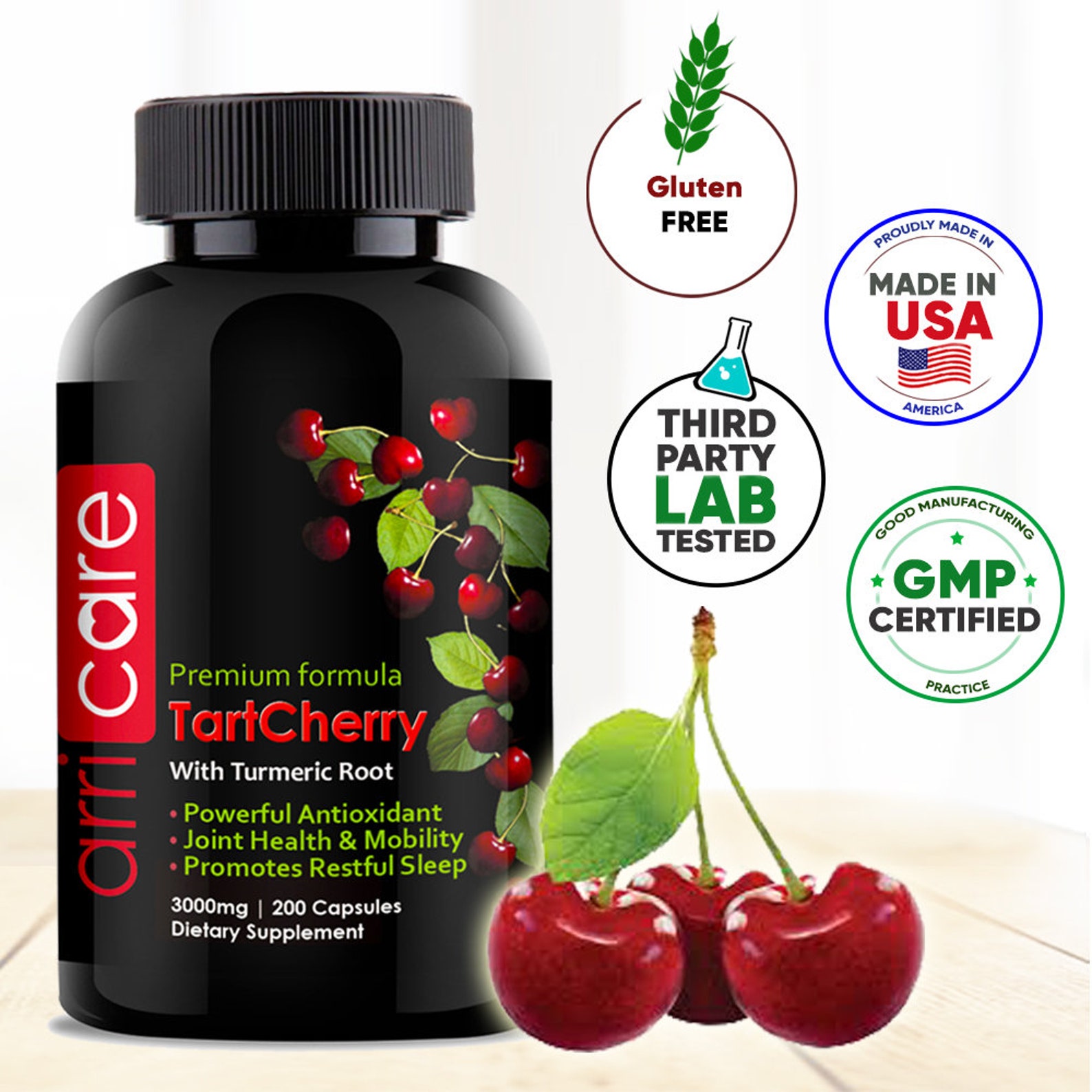 Tart Cherry Extract Capsules Organic Supplement for Muscle Etsy
