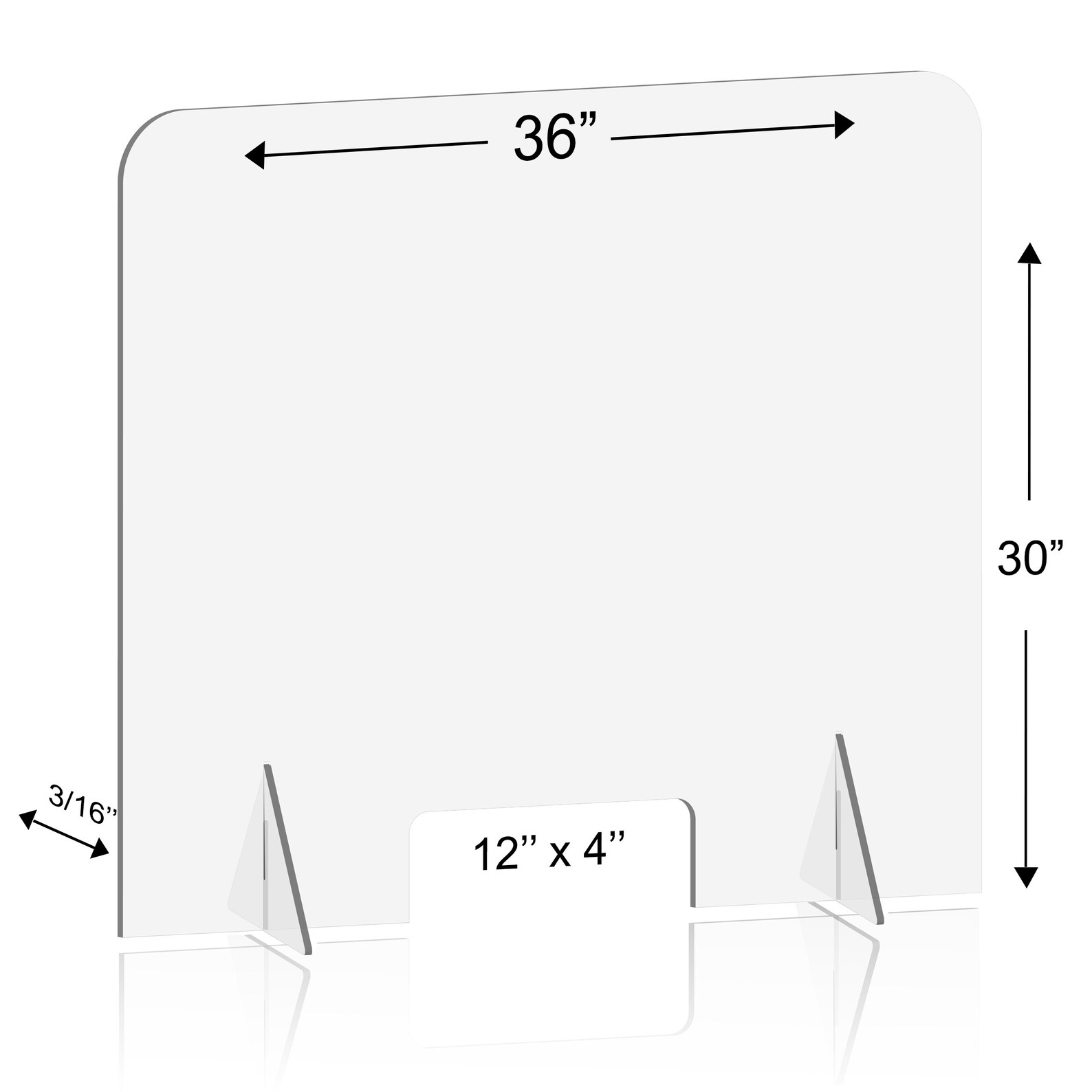 Sneeze Guard Sameday Acrylic Protective Shield for Reception Desk