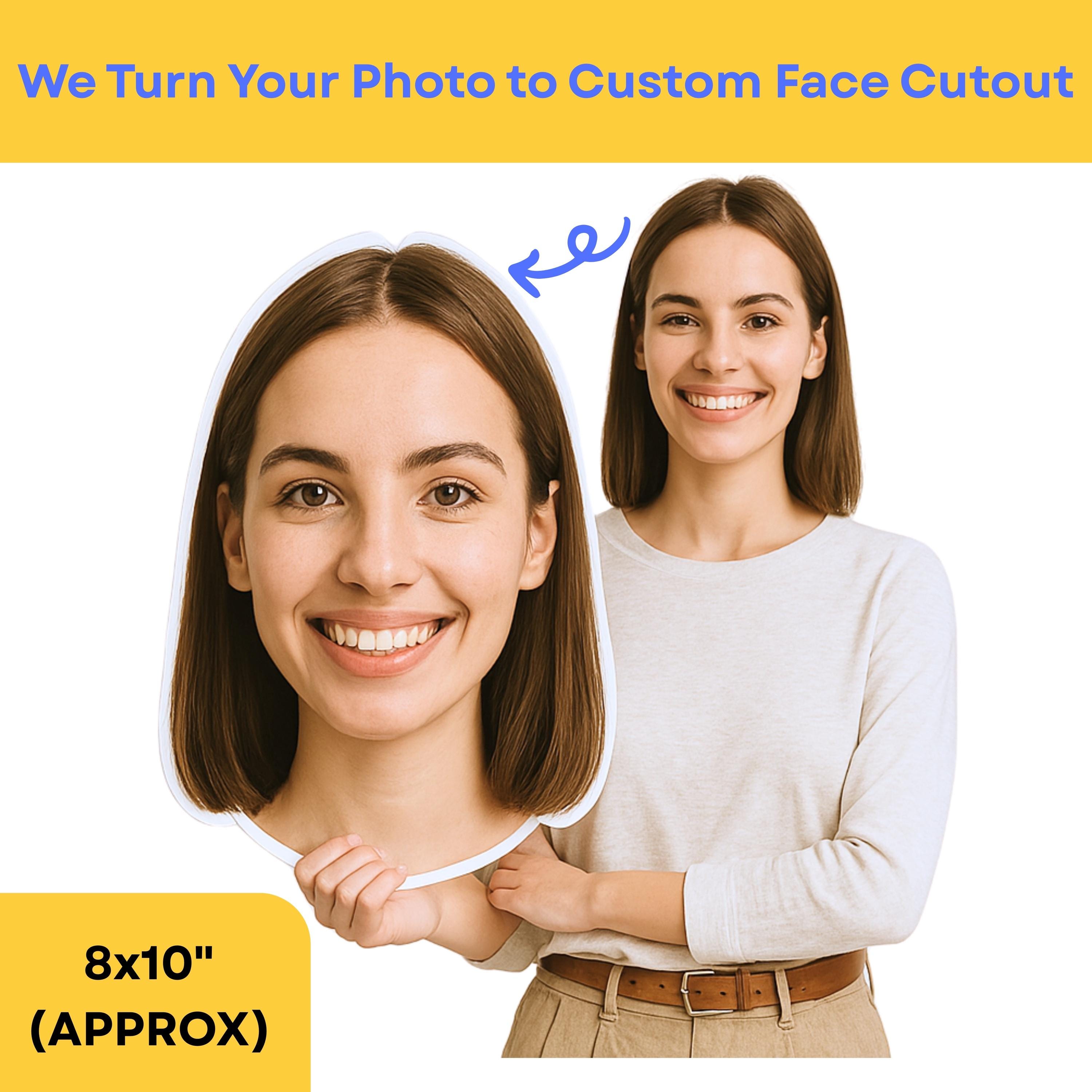 Custom Big Head Cutout - Personalized Giant Face Signs For Parties & Events, Up To 36 Inches