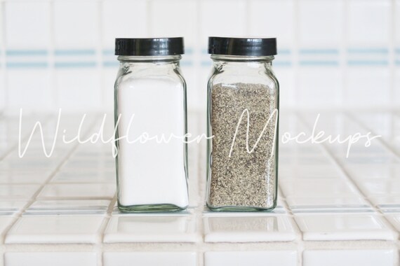 Download Salt And Pepper Shaker Mockup Kitchen Mockup Glass Salt And Etsy