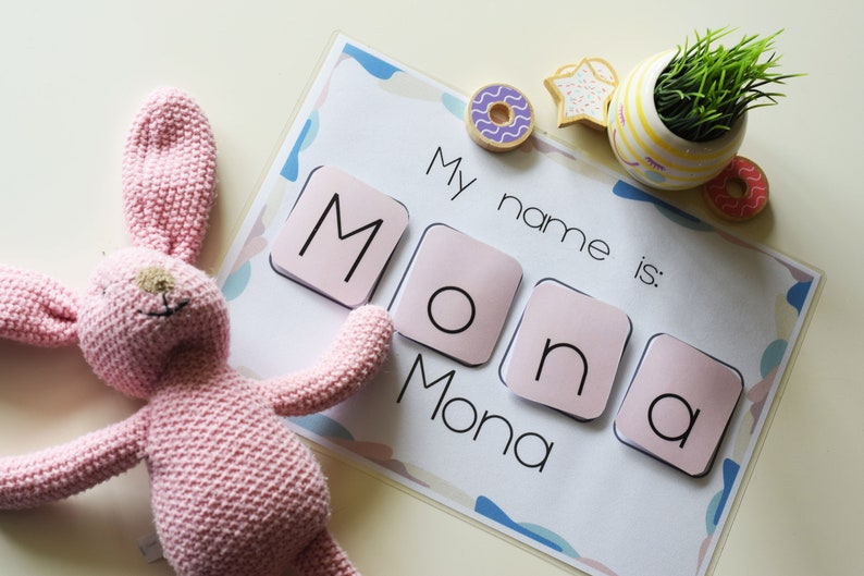 Personalised 'I can spell my name' spelling mat Etsy