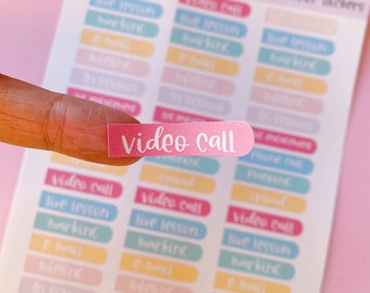 Pastel Teacher Planner Stickers: Online Teaching, 60/Sheet